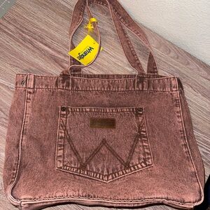 Wrangler Tan Denim Tote Bag